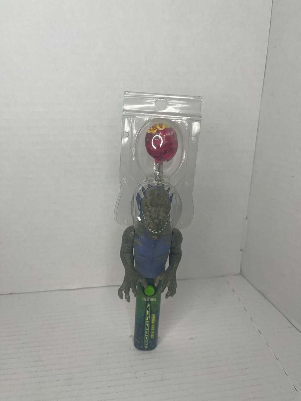 1998 Vintage OddzOn Godzilla Spin Pop Candy Toy NEW Unused